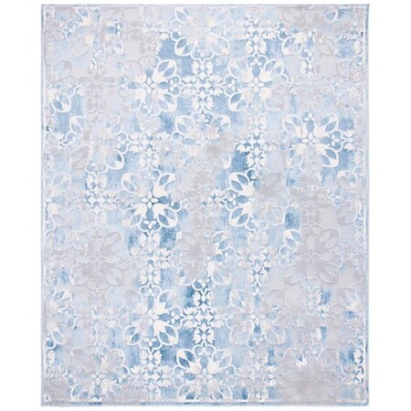 Safavieh 5 ft. 5 in. x 7 ft. 7 in. Lagoon 500 Contemporary Rectangle Power Loomed Rug - Gray & Blue LGN508F-5